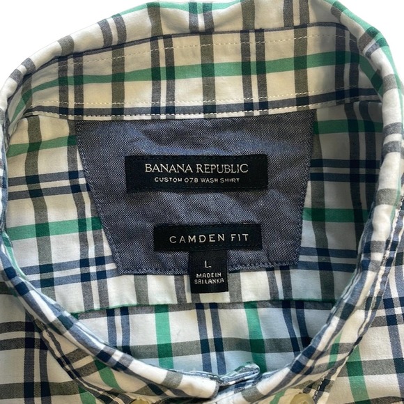 Menβs Banana Republic Custom 078 Wash Button Down Shirt Size Large Camden Fit - Picture 3 of 4